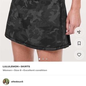 Lululemon Black Camouflage Skirt